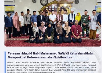 Perayaan Maulid Nabi Muhammad SAW di Kelurahan Mata: Memperkuat Kebersamaan dan Spiritualitas