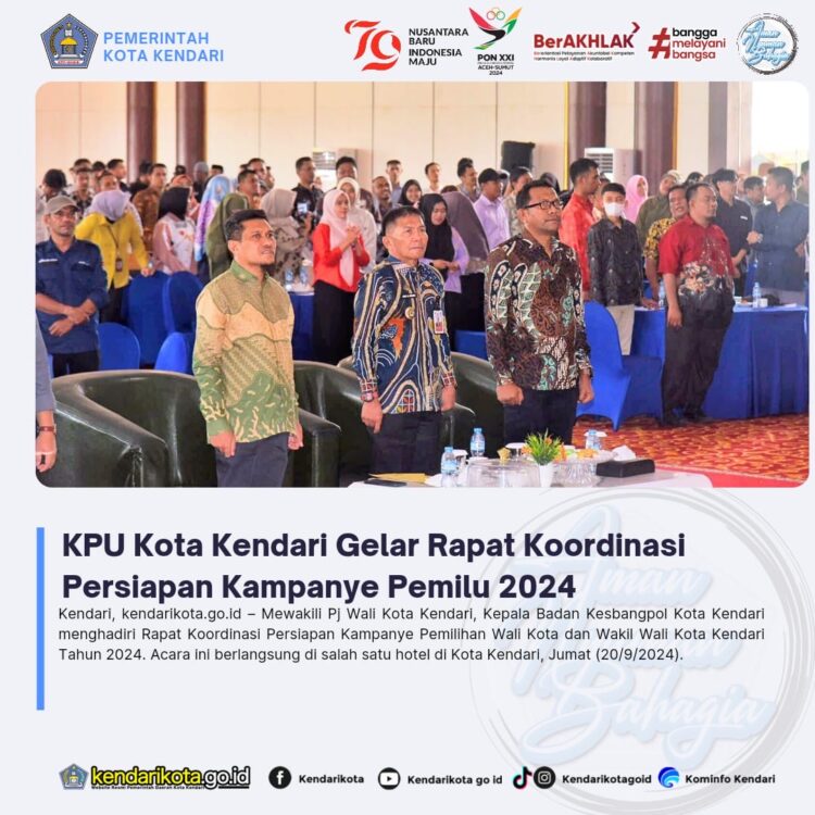 KPU Kota Kendari Gelar Rapat Koordinasi Persiapan Kampanye Pemilu 2024