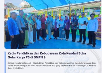 Kadis Pendidikan dan Kebudayaan Kota Kendari Buka Gelar Karya P5 di SMPN 9