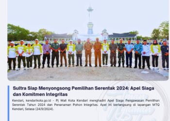 Sultra Siap Menyongsong Pemilihan Serentak 2024: Apel Siaga dan Komitmen Integritas