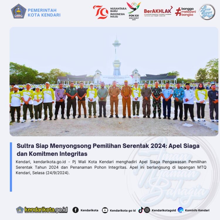 Sultra Siap Menyongsong Pemilihan Serentak 2024: Apel Siaga dan Komitmen Integritas