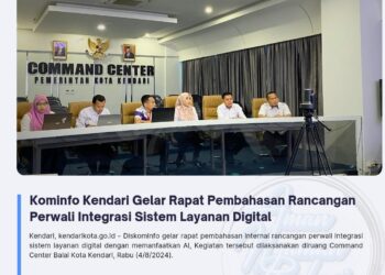 Kominfo Kendari Gelar Rapat Pembahasan Rancangan Perwali Integrasi Sistem Layanan Digital