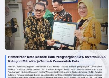 Pemerintah Kota Kendari Raih Penghargaan GFS Awards 2023 Kategori Mitra Kerja Terbaik Pemerintah Kota