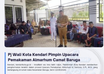 Pj Wali Kota Kendari Pimpin Upacara Pemakaman Almarhum Camat Baruga