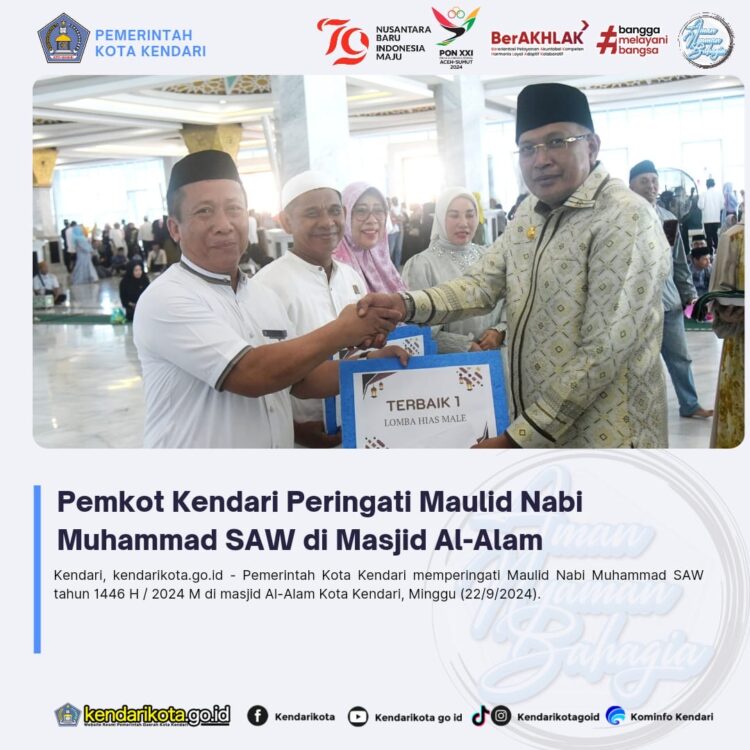 Pemkot Kendari Peringati Maulid Nabi Muhammad SAW di Masjid Al-Alam