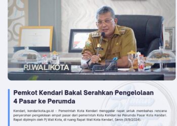 Pemkot Kendari Bakal Serahkan Pengelolaan 4 Pasar ke Perumda