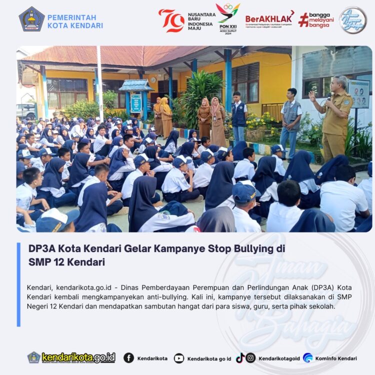 DP3A Kota Kendari Gelar Kampanye Stop Bullying di SMP 12 Kendari