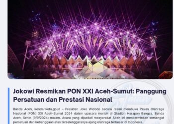 Jokowi Resmikan PON XXI Aceh-Sumut: Panggung Persatuan dan Prestasi Nasional