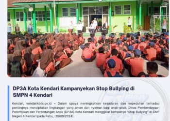 DP3A Kota Kendari Kampanyekan Stop Bullying di SMPN 4 Kendari
