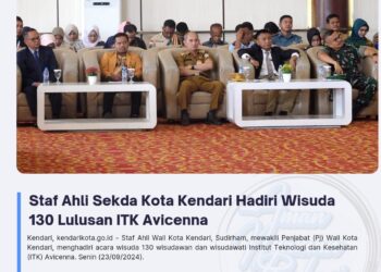 Staf Ahli Sekda Kota Kendari Hadiri Wisuda 130 Lulusan ITK Avicenna