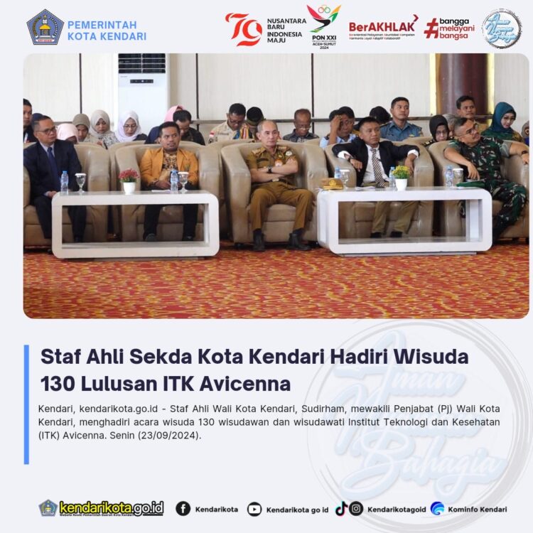Staf Ahli Sekda Kota Kendari Hadiri Wisuda 130 Lulusan ITK Avicenna