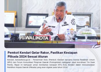 Pemkot Kendari Gelar Rakor, Pastikan Kesiapan Pilkada 2024 Sesuai Aturan