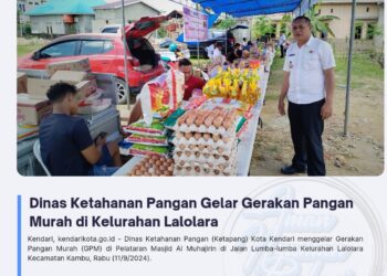 Dinas Ketahanan Pangan Gelar Gerakan Pangan Murah di Kelurahan Lalolara