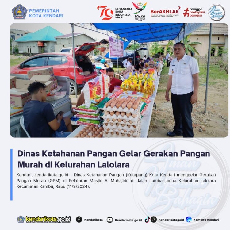 Dinas Ketahanan Pangan Gelar Gerakan Pangan Murah di Kelurahan Lalolara