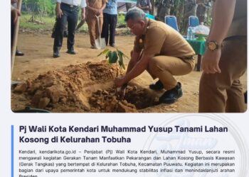 Pj Wali Kota Kendari Muhammad Yusup Tanami Lahan Kosong di Kelurahan Tobuha