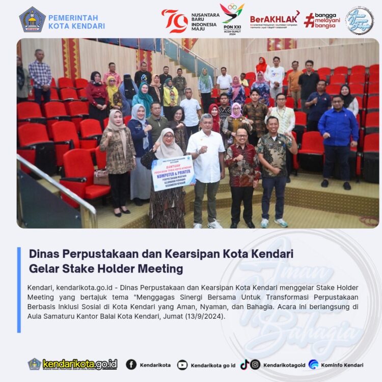 Dinas Perpustakaan dan Kearsipan Kota Kendari Gelar Stake Holder Meeting