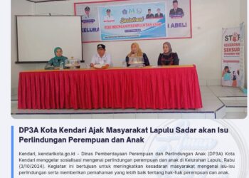 DP3A Kota Kendari Ajak Masyarakat Lapulu Sadar akan Isu Perlindungan Perempuan dan Anak