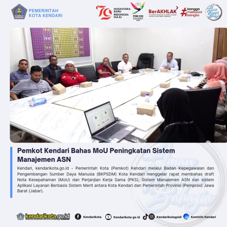 Pemkot Kendari Bahas MoU Peningkatan Sistem Manajemen ASN