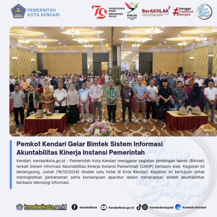 Pemkot Kendari Gelar Bimtek Sistem Informasi Akuntabilitas Kinerja Instansi Pemerintah