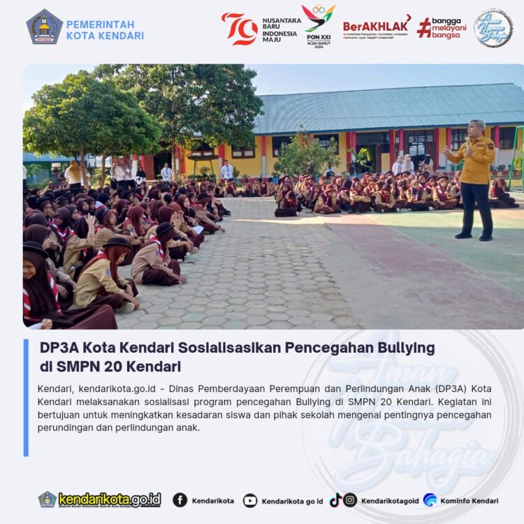 DP3A Kota Kendari Sosialisasikan Pencegahan Bullying di SMPN 20 Kendari