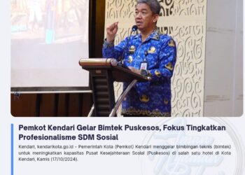 Pemkot Kendari Gelar Bimtek Puskesos, Fokus Tingkatkan Profesionalisme SDM Sosial