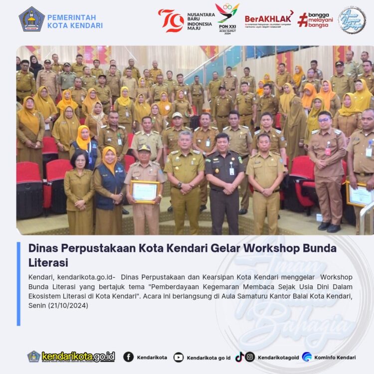 Dinas Perpustakaan Kota Kendari Gelar Workshop Bunda Literasi