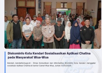 Diskominfo Kota Kendari Sosialisasikan Aplikasi Chatina pada Masyarakat Wua-Wua