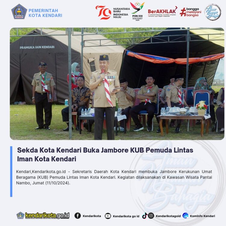 Sekda Kota Kendari Buka Jambore KUB Pemuda Lintas Iman Kota Kendari