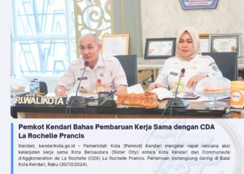 Pemkot Kendari Bahas Pembaruan Kerja Sama dengan CDA La Rochelle Prancis