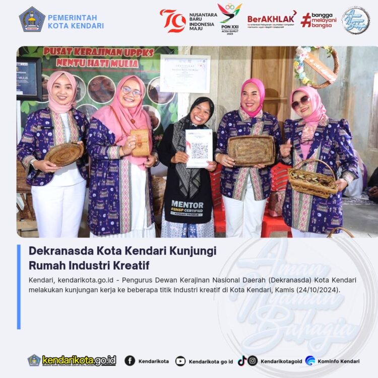 Dekranasda Kota Kendari Kunjungi Rumah Industri Kreatif