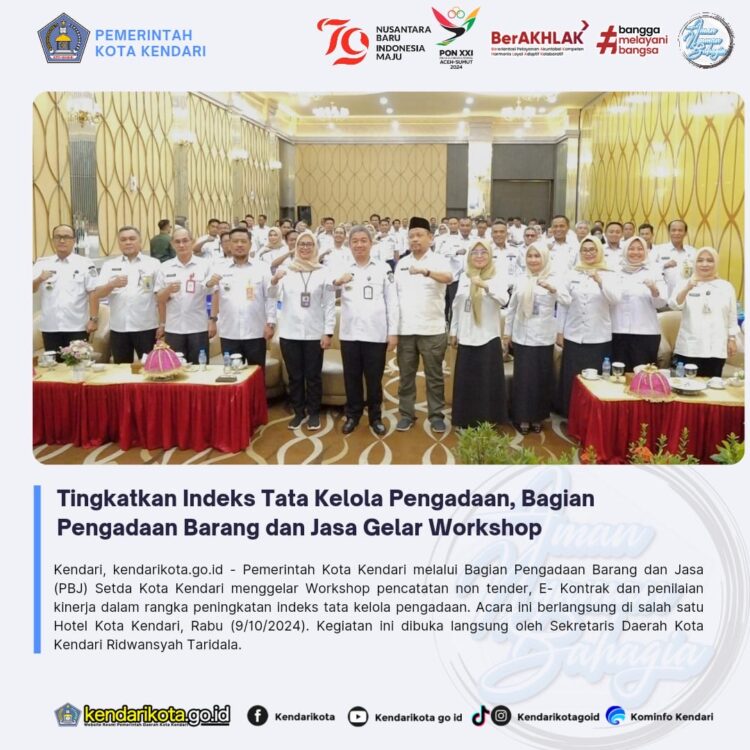 Tingkatkan Indeks Tata Kelola Pengadaan, Bagian Pengadaan Barang dan Jasa Gelar Workshop