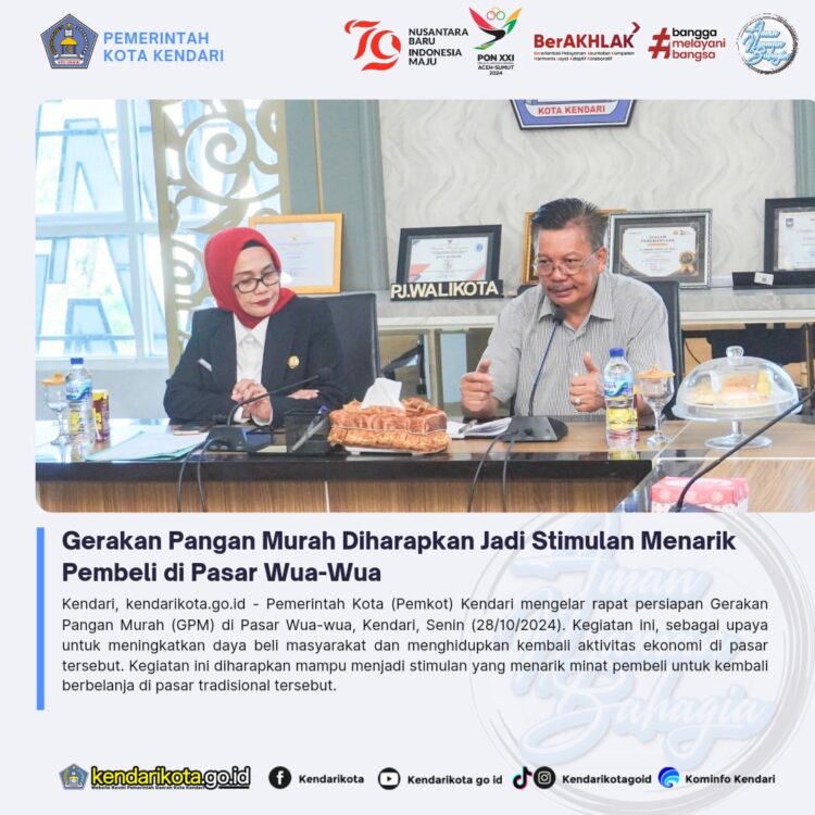 Gerakan Pangan Murah Diharapkan Jadi Stimulan Menarik Pembeli di Pasar Wua-Wua