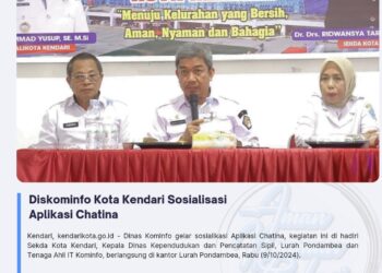 Diskominfo Kota Kendari Sosialisasi Aplikasi Chatina