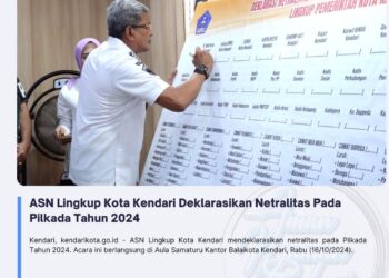ASN Lingkup Kota Kendari Deklarasikan Netralitas pada Pilkada Tahun 2024