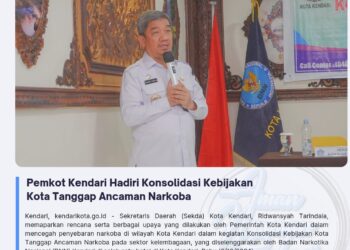 Pemkot Kendari Hadiri Konsolidasi Kebijakan Kota Tanggap Ancaman Narkoba