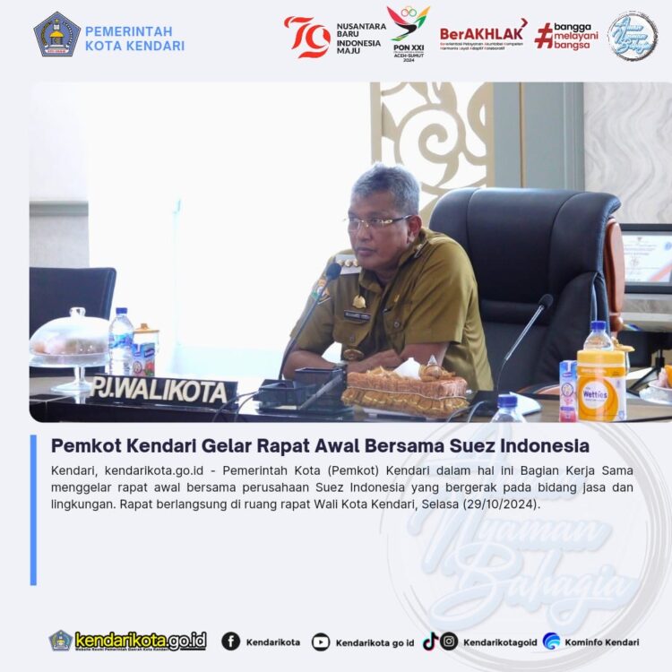 Pemkot Kendari Gelar Rapat Awal Bersama Suez Indonesia