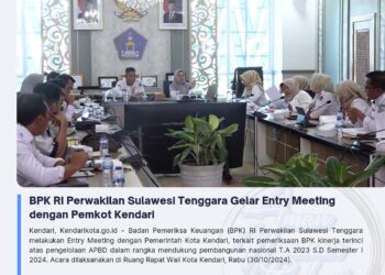 BPK RI Perwakilan Sulawesi Tenggara Gelar Entry Meeting dengan Pemkot Kendari