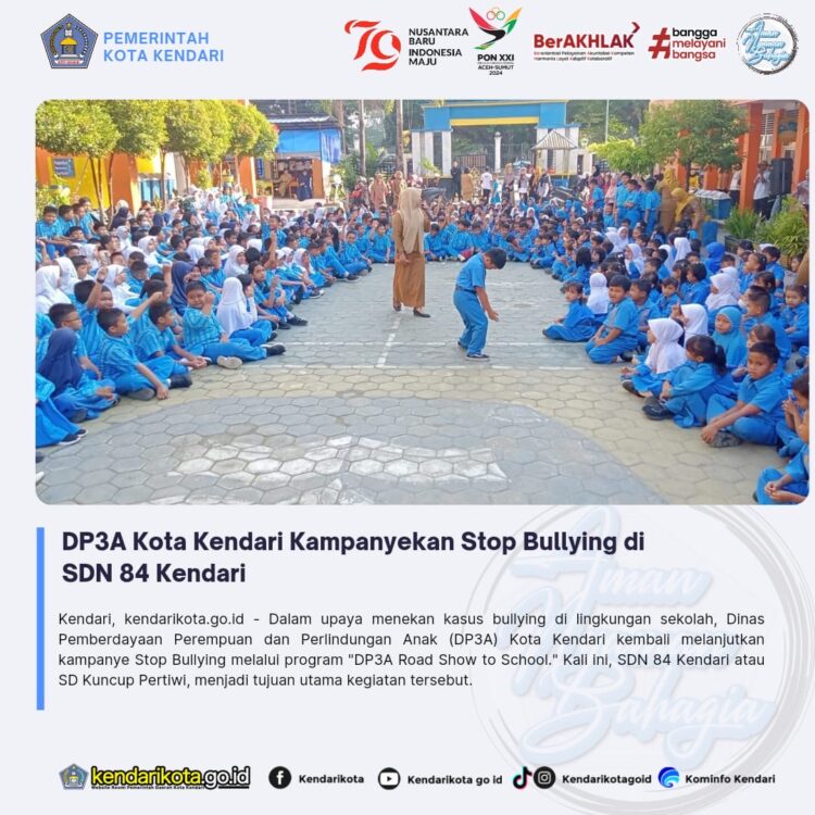 DP3A Kota Kendari Kampanyekan Stop Bullying di SDN 84 Kendari