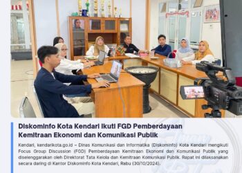 Diskominfo Kota Kendari Ikuti FGD Pemberdayaan Kemitraan Ekonomi dan Komunikasi Publik
