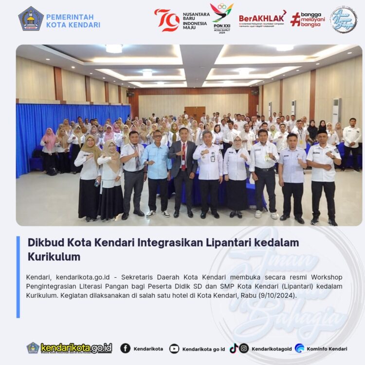Dikbud Kota Kendari Integrasikan Lipantari kedalam Kurikulum