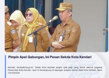 Pimpin Apel Gabungan, Ini Pesan Sekda Kota Kendari