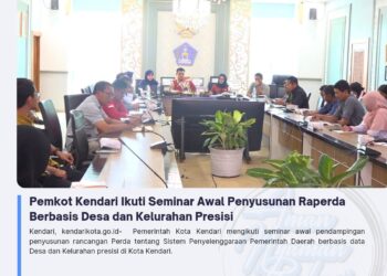 Pemkot Kendari Ikuti Seminar Awal Penyusunan Raperda Berbasis Desa dan Kelurahan Presisi