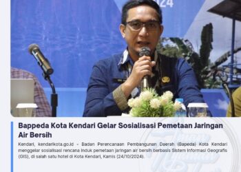 Bappeda Kota Kendari Gelar Sosialisasi Pemetaan Jaringan Air Bersih