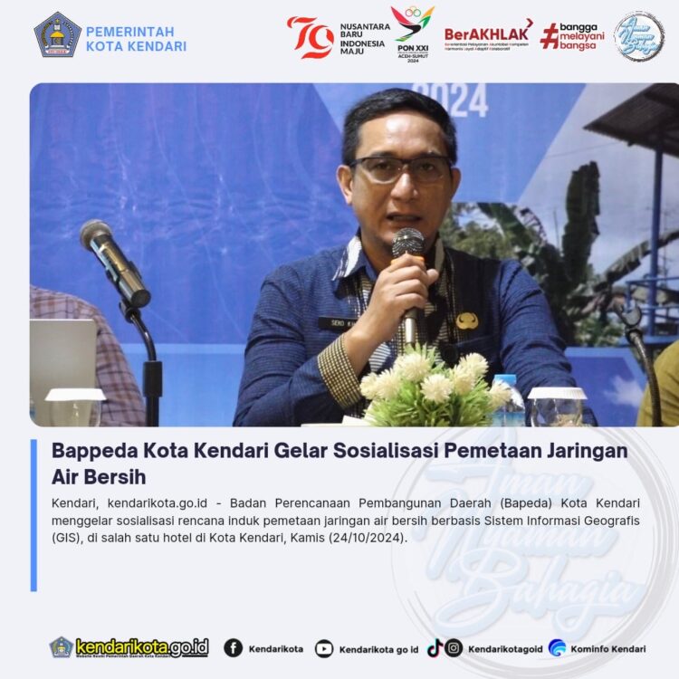 Bappeda Kota Kendari Gelar Sosialisasi Pemetaan Jaringan Air Bersih