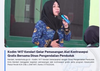 Kodim 1417 Kendari Gelar Pemasangan Alat Kontrasepsi Gratis Bersama Dinas Pengendalian Penduduk