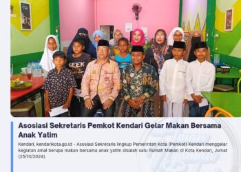 Asosiasi Sekretaris Pemkot Kendari Gelar Makan Bersama Anak Yatim