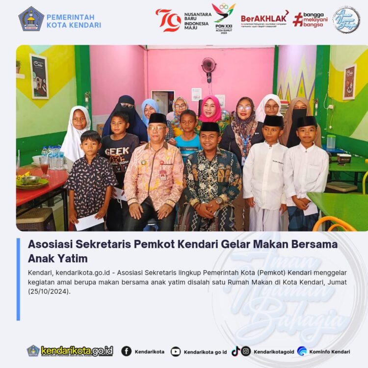 Asosiasi Sekretaris Pemkot Kendari Gelar Makan Bersama Anak Yatim