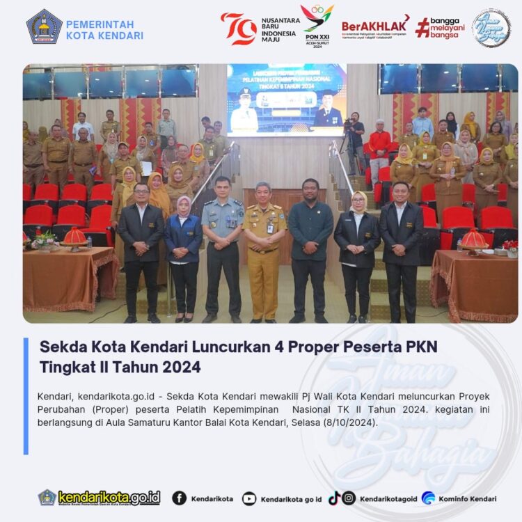 Sekda Kota Kendari Luncurkan 4 Proper Peserta PKN Tingkat II Tahun 2024
