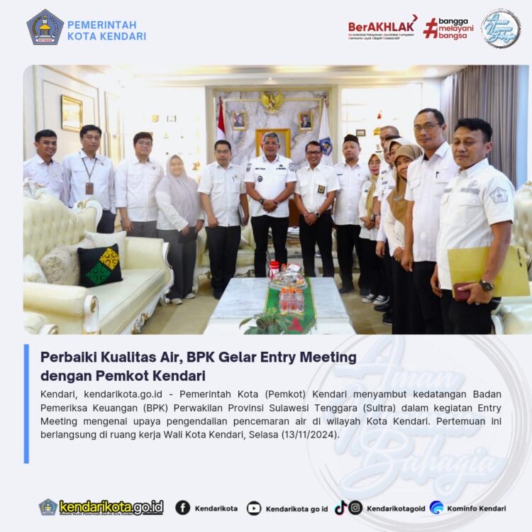 Perbaiki Kualitas Air, BPK Gelar Entry Meeting dengan Pemkot Kendari