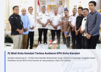 Pj Wali Kota Kendari Terima Audiensi KPU Kota Kendari